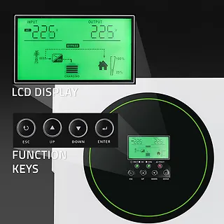 Hybrydowy Inwerter solarny Off-Grid 1500W 100A | 12V | MPPT |    Sinus | Opcja Wi-Fi | Power Factor 1.0