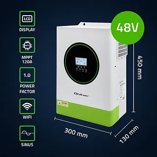 Hybrydowy Inwerter solarny Off-Grid  6200W | 120A | 48V | MPPT | BMS | Sinus | opcja Wi-Fi | Power Factor 1.0