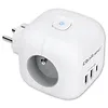 Kostka zasilająca przedłużacz 6w1 z podświetlanym włącznikiem | 3x AC | 2x USB | 1x USB-C PD 20W | biała