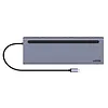 HUB USB-C 11w1 USB-C, RJ45, PD 100W, 2x HDMI, VGA, SD; D1022B