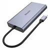 HUB USB-C 2x USB 3.1, HDMI 2.0, DP 1.4, RJ45, SD, PD 100W; D1056A