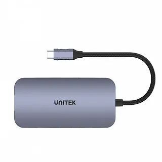 HUB USB-C 9w1, USB-C, HDMI 2.0, RJ45, PD 100W, czytnik SD; D1071A