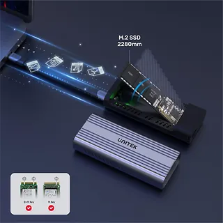 Obudowa dysku M.2 SSD PCIe/NVMe 40Gbps USB 4; S1226A