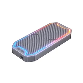 Obudowa dysku SSD M.2 NVMe/SATA 10Gbps, RGB; S1210B