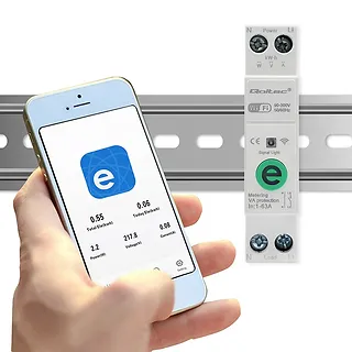 Przekaźnik 63A na szynę DIN z licznikiem energii elektrycznej |  eWeLink od Sonoff | Wi-Fi | Dioda LED
