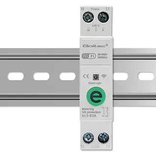Przekaźnik 63A na szynę DIN z licznikiem energii elektrycznej |  eWeLink od Sonoff | Wi-Fi | Dioda LED