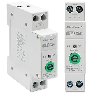 Przekaźnik 63A na szynę DIN z licznikiem energii elektrycznej |  eWeLink od Sonoff | Wi-Fi | Dioda LED