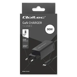 Ładowarka sieciowa 90W GaN | 5-20V | 3-4.5A | USB-C 3.1