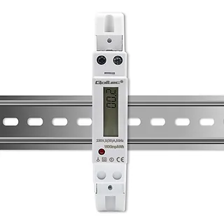 Jednofazowy elektroniczny licznik | miernik zużycia energii na  szynę DIN | 230V | 30A | LCD | 1P