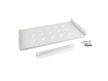 Lanberg Półka do szaf 19cali 1U 27cm/120kg szary AK-1014-S