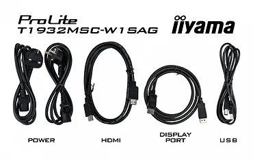 IIYAMA Monitor 19 cali ProLite T1932MSC-W1SA G,POJ.10PKT.IP54,HDMI