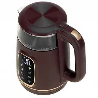 Adler Czajnik 1,7l z wyświetlaczem LED, regulacja temperatury  AD 1305 burgundy