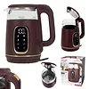 Adler Czajnik 1,7l z wyświetlaczem LED, regulacja temperatury  AD 1305 burgundy