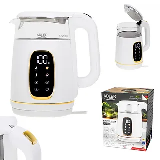 Adler Czajnik 1,7l z wyświetlaczem LED, regulacją temperatury AD 1305WG