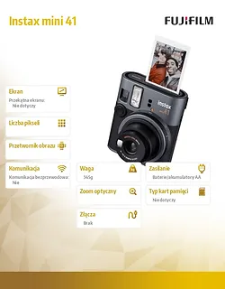 Fujifilm Aparat Instax mini 41 czarny