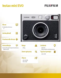 Fujifilm Aparat Instax mini EVO czarny