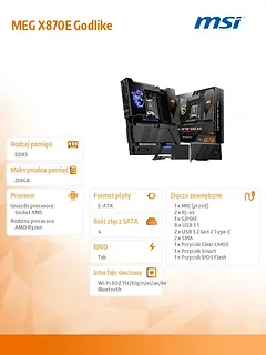 MSI *MEG X870E GODLIKE AM5 4DDR5 ATX
