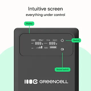 Green Cell Zasilacz awaryjny UPS AVR PowerCore 800W/1200VA 12VDC