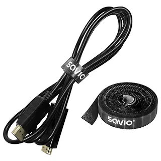 Savio Organizer na kable, taśma, rzep, 14mm szerokości, 3m OC-05