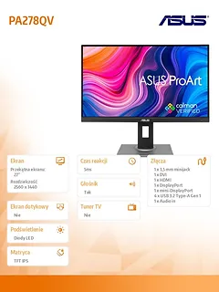 Asus Monitor 27 cali PA278QV VY