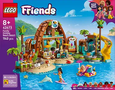 LEGO Klocki Friends 42673 Rodzinne wakacje na plaży