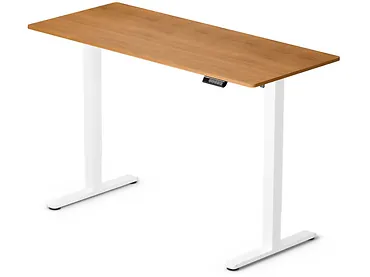 Biurko elektryczne LEVANO System Control Lite 140 Biały/Drewno 140cm