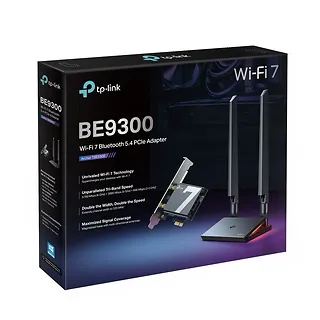 TP-LINK Karta sieciowa Archer TBE550E BE9300 Tri-Band Wi-Fi 7 Bluetooth PCI Express Adapter