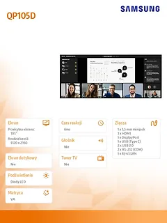 Samsung Monitor wielkoformatowy 105 cali QP105D LH105QPD5BGXEN