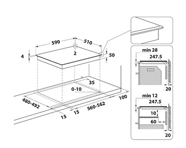 Whirlpool Płyta indukcyjna szklano-ceramiczna WSS4060BF