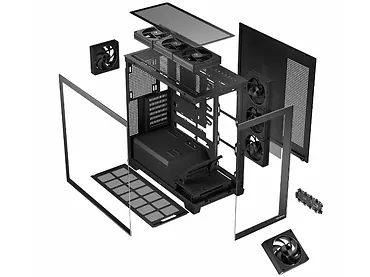 Obudowa PC MODECOM Volcano STELLAR 8F ARGB Czarna