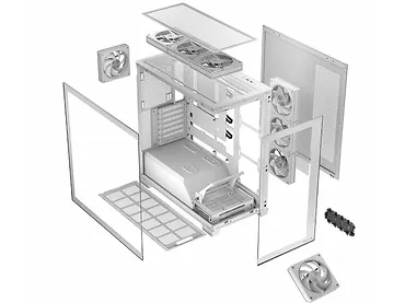 Obudowa PC MODECOM Volcano STELLAR 8F ARGB 20 Biała