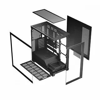 MODECOM Obudowa PC STELLAR NF ARGB 10 Czarna bez wetylatorów