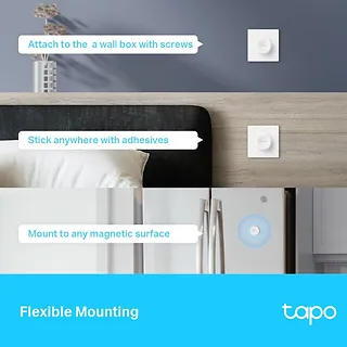TP-LINK Przycisk Smart z możliwością ściemniania                           SPEC: 868 MHz, battery powered(1*CR2032), EU/UK wall plate