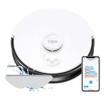 TP-LINK Robot odkurzający i mopujący z czujnikiem LiDAR  SPEC: LiDAR + Gyro Navigation, Vacuum & Mop 2-in-1, 4200Pa, 5000mAh Battery
