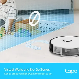 TP-LINK Robot odkurzający i mopujący z czujnikiem LiDAR  SPEC: LiDAR + Gyro Navigation, Vacuum & Mop 2-in-1, 4200Pa, 5000mAh Battery