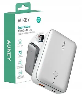 AUKEY PowerBank PB-Y57 White Mini  | 20000mAh | 22.5W | 2xUSB | PD 3.0 QC 3.0 LED