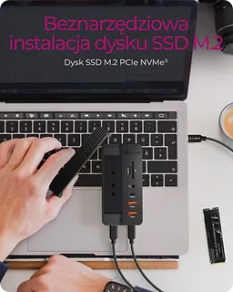 IcyBox Slot na NVMe SSD  IB-DK4072-CU31 10w1