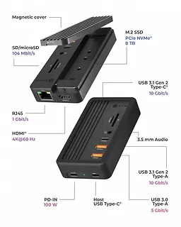 IcyBox Slot na NVMe SSD  IB-DK4072-CU31 10w1