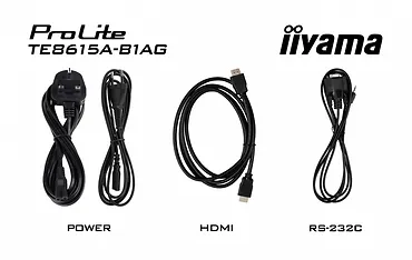 IIYAMA Monitor 86 cali TE8615A-B1AG IPS,4K,40pkt,550cd,DeepContrast-IR+,    HDMI x2,DP,USB-C, 2 x 20W, OPS Slot x1, 5xUSB, 2xRJ45,8-Array,EDLA, WiFi,PiP, iiW