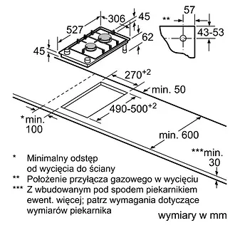 Bosch Płyta gazowa PRB3A6I40