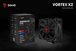 Savio Chłodzenie procesora CPU Vortex X2 Black