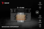 Savio Chłodzenie procesora CPU Vortex X2 Black