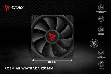 Savio Chłodzenie procesora CPU Vortex X2 Black