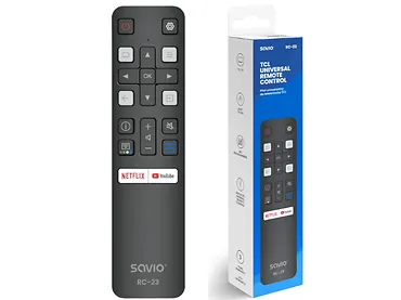 Pilot do TV TCL Uniwersalny Zamiennik NETFLIX PRIME SAVIO RC-23 3 LATA GW