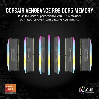 Corsair Pamięć DDR5 Vengeance RGB 96GB/6000(2*48GB) CL30 AMD EXPO & Intel XMP
