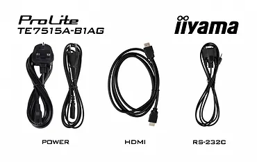 IIYAMA Monitor 75 cali TE7515A-B1AG IPS,4K,40pkt,550cd,DeepContrast-IR+,    HDMI x2,DP,USB-C, 2 x 20W, OPS Slot x1, 5xUSB, 2xRJ45,8-Array,EDLA, WiFi,PiP, iiW