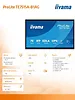 IIYAMA Monitor 75 cali TE7515A-B1AG IPS,4K,40pkt,550cd,DeepContrast-IR+,    HDMI x2,DP,USB-C, 2 x 20W, OPS Slot x1, 5xUSB, 2xRJ45,8-Array,EDLA, WiFi,PiP, iiW