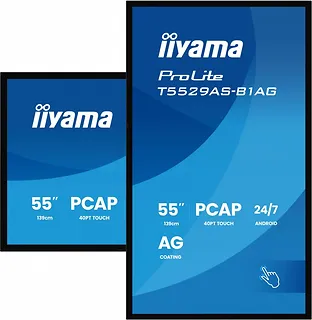 IIYAMA Monitor 55 cali T5529AS-B1AG VA,4K,HDMIx2,USB-C,RJ45,2x10W,WiFi,     Android 14, Signal FailOver, Whiteboard, iiSignage2 (CMS), iiControl (DMS),   iiS