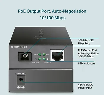 TP-LINK Injector Adapter Omada 2.5G PoE+  PORT: 1× 2.5G PoE Port, 1× 2.5G Non-PoE Port