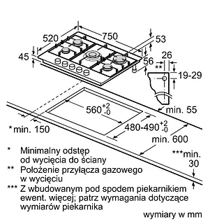 Bosch Płyta gazowa PGQ7B5K90